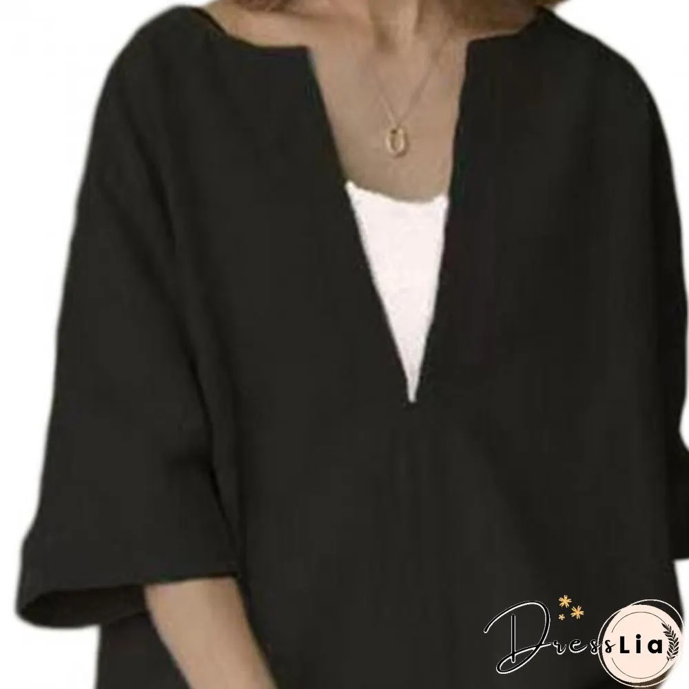 Loose Outfit Solid Color Long For Office