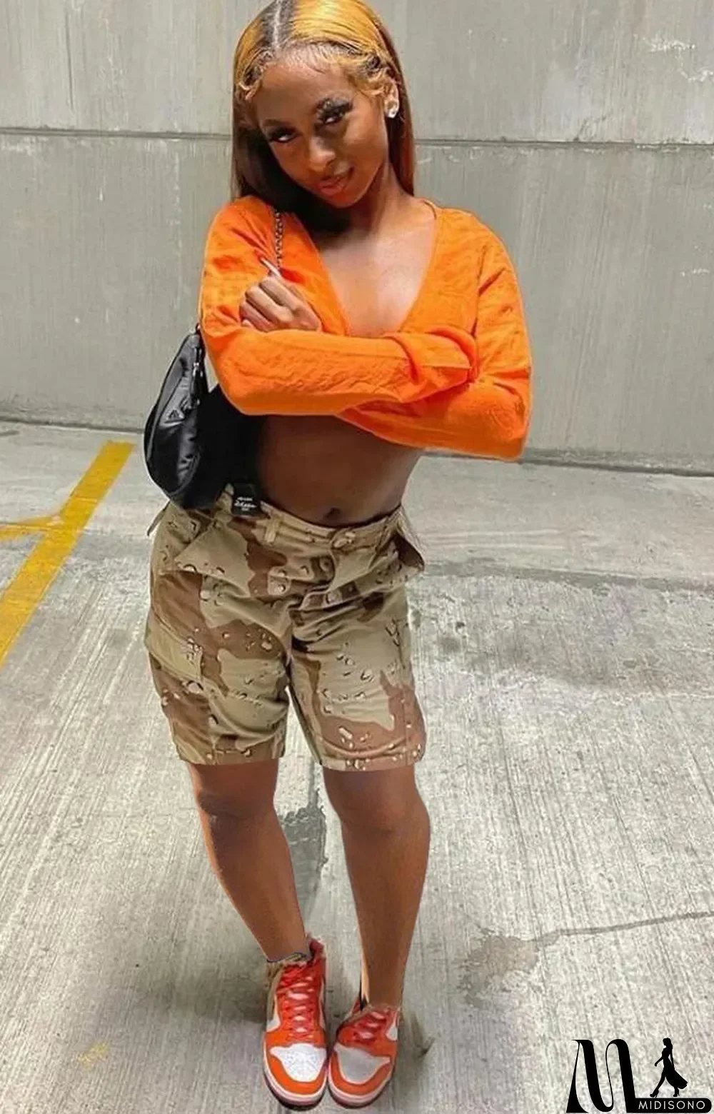 MidiSono - Summer Women's Camo Cargo Shorts