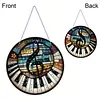 (Upgrade Size)DIY Double Sided Effect Diamond Painting Hanging Pendant Kit (Music)