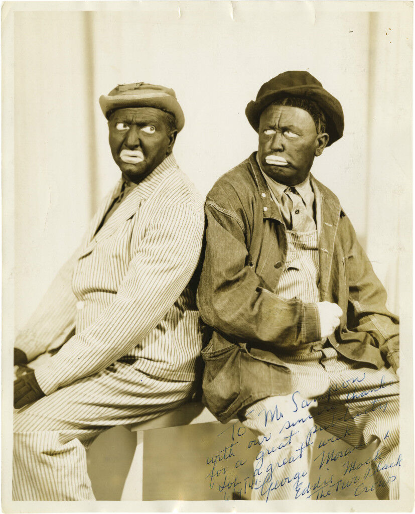 GEORGE MORAN & EDDIE MACK - 'Two Black Crows' Signed Photo Poster paintinggraph - Preprint