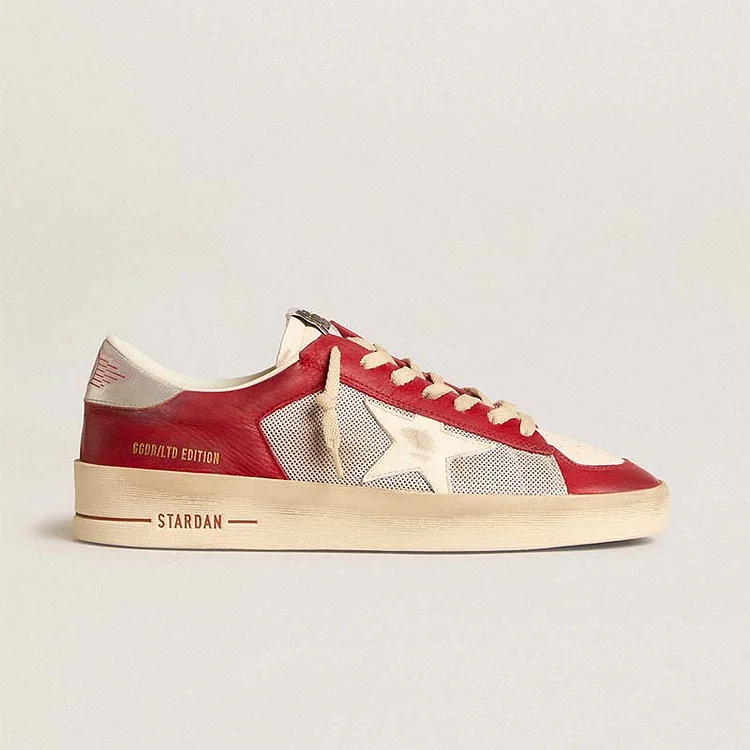 Golden Goose Stardan LTD de malla y nobuk con estrella de napa y refuerzo del talón de piel