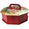 5D DIY Diamond Art Painting Snack Storage Box with Lid Wood Container (Flower)