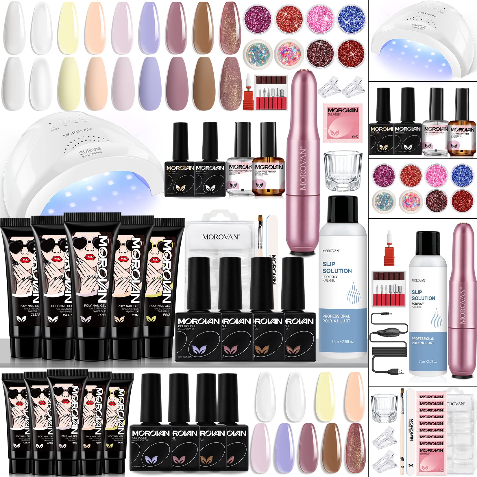 Professional Nail kit Best Gel Nails Kit Set Professional MOROVAN