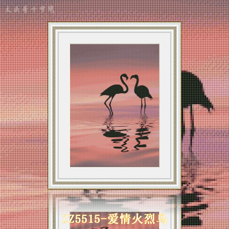 [ZZ5515-Love Flamingo]  Painting Fairy Cross Stitch