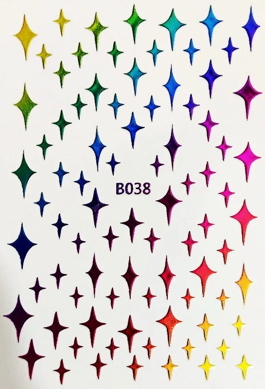 DIY Nail Art Stickers Star Light Manicure Design Accessories Back Glue Decoration Foil Nail Art Decor Designer Nail Stickers-Nail Inspo
