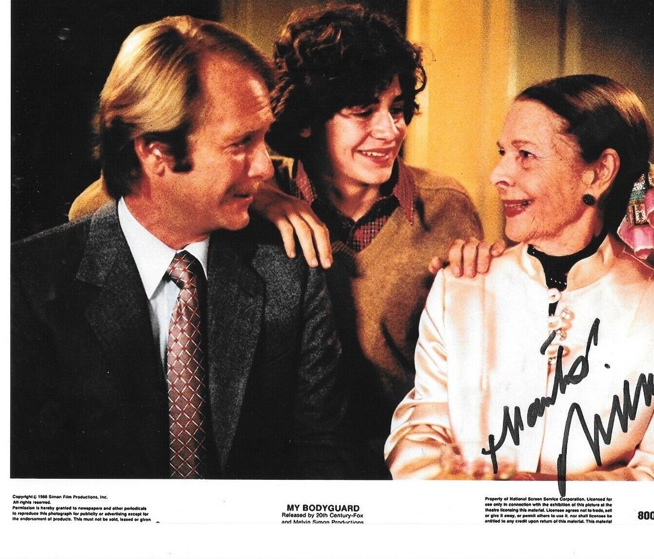 * MARTIN MULL * signed 8x10 Photo Poster painting * MY BODYGUARD * COA * 1