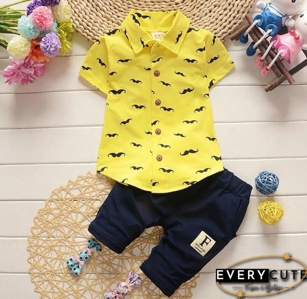 2pc set baby clothes summer short sleeve shirtshort pants kids boys outfits gentlemans