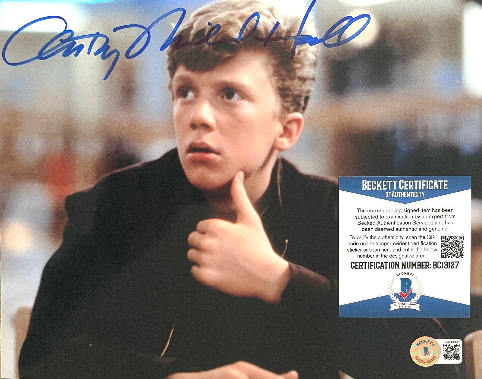 Anthony Michael Hall Sixteen Candles Original Autographed 8x10 w/Beckett COA