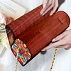 (US Local)DIY Mandala Diamond Art Wooden Coin Pouch with Chain 5D Diamond Painting Purse