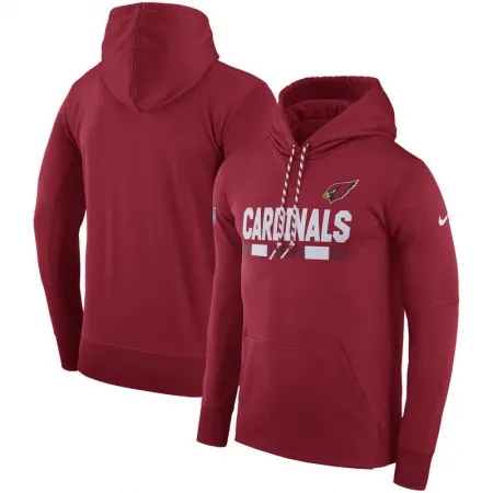 Men's Arizona Cardinals  Cardinal Sideline Team Name Performance Pullover Hoodie