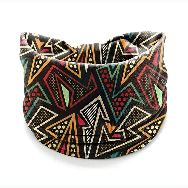 Women’s Hair Band African Print Pattern Wide Edge Elastic Knot Sports Yoga Headband Women’s Headwear Hair Accessories