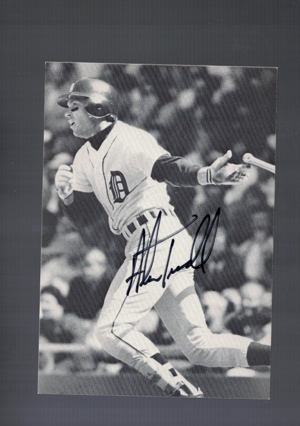 Alan Trammell Detroit Tigers Signed 3 1/2 x 5 Photo Poster painting W/Our COA