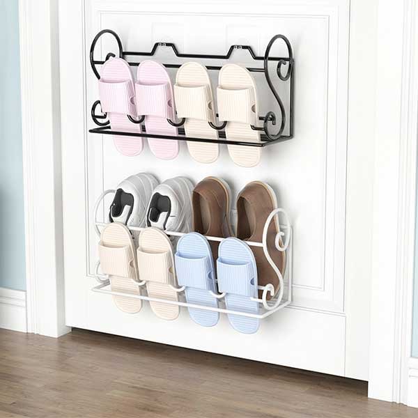 Simple Multi-Layer Storage Artifact Wall-Mounted Door Rear Shoe Rack