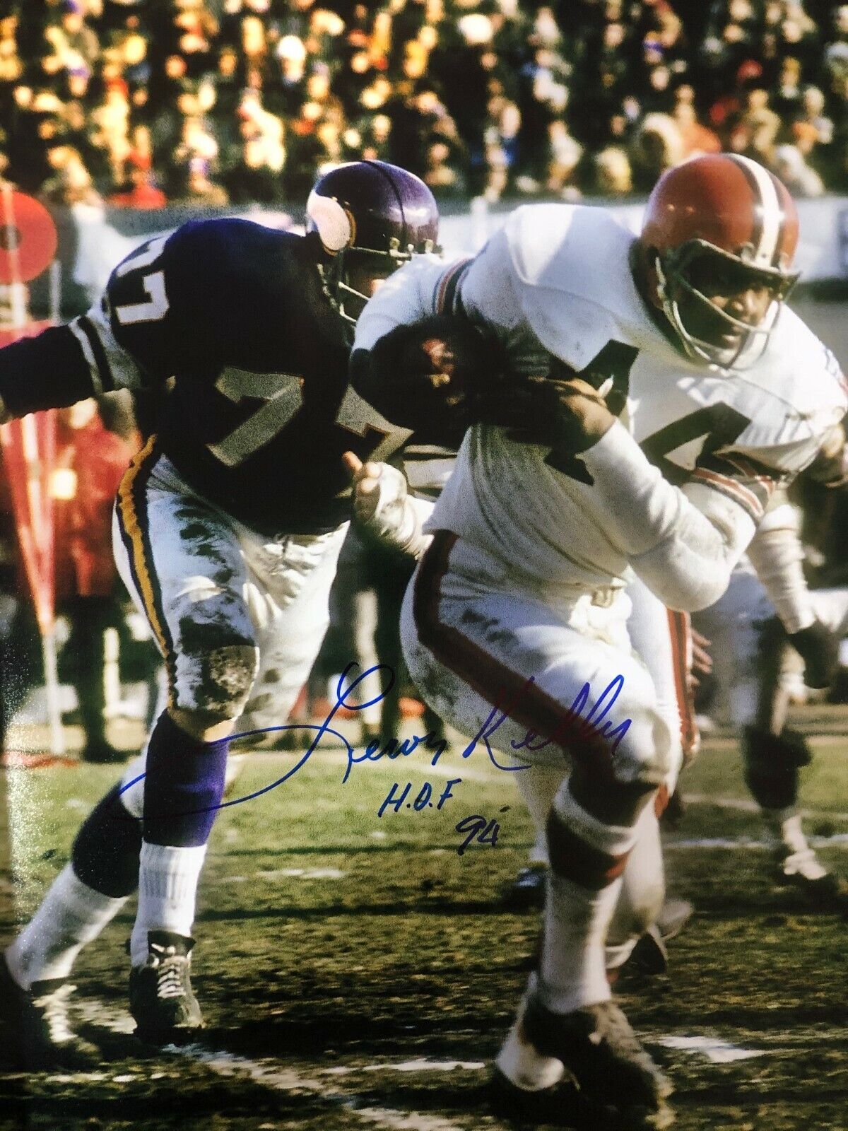 Autographed Leroy Kelly Cleveland Browns 11x14 Photo Poster painting with COA