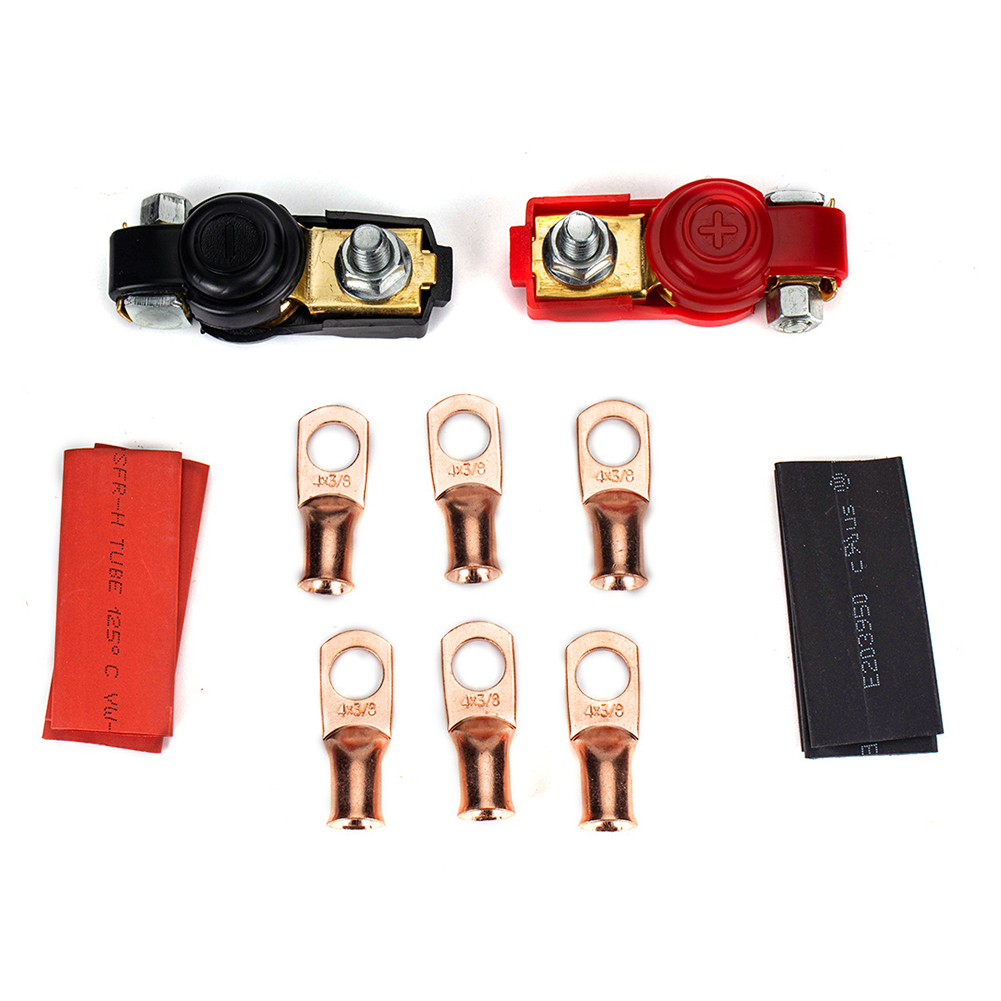 

1 Pair Battery Terminals with Copper Cable Wire Lugs + Heat Shrink Tubes, 501 Original