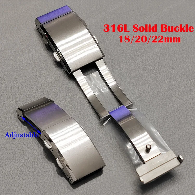 316L Stainless Steel Buckle 18mm 20mm 22mm Adjustable Diver Buckle San Martin Watch san martin watchSan Martin Watch