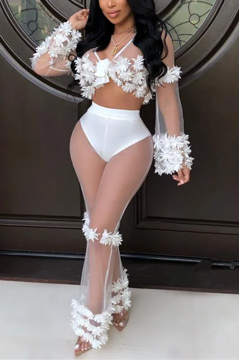 Sexy Lace Embroidered Set