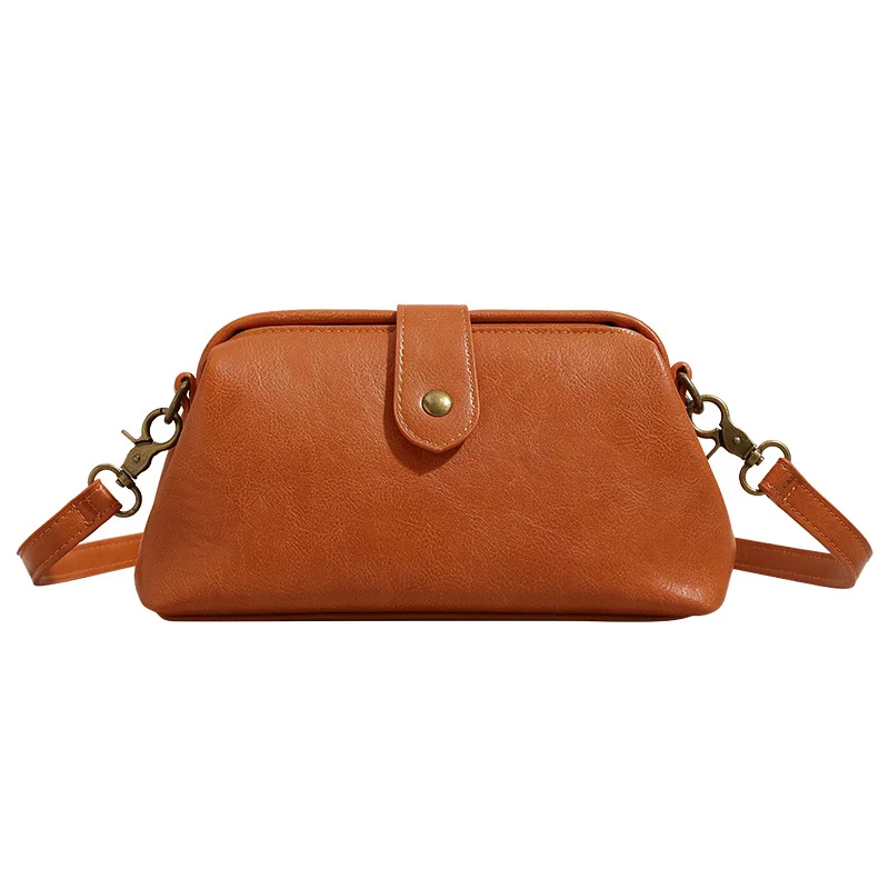 Merumote's Soft leather bag women's crossbody bag trendy high-end gold shell bags-MERUMOTE