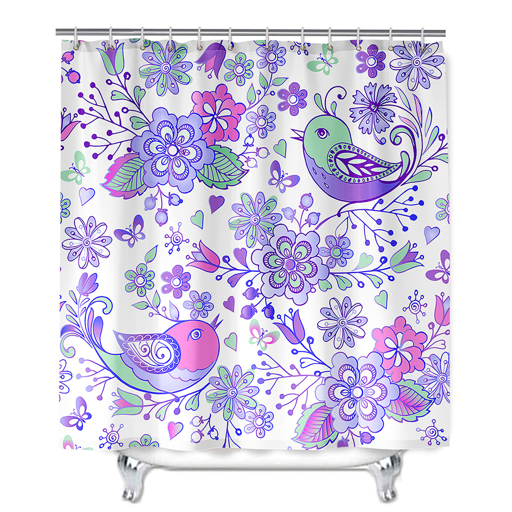 

Flower Bird - Print Shower Curtain, 180*200cm, 501 Original