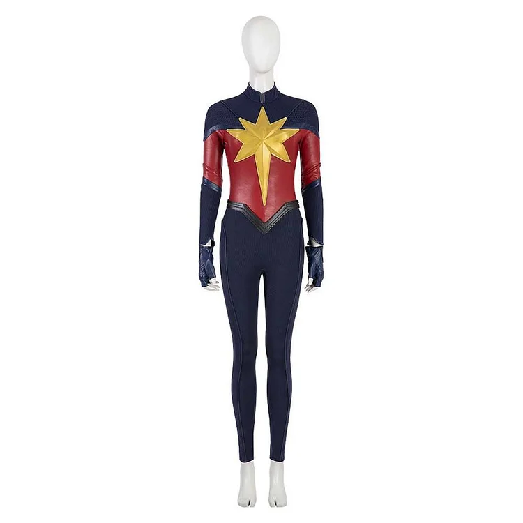 Captain Fantastic Carol Danvers Black Jumpsuit Outfits Cosplay Costume Halloween Carnival Suit