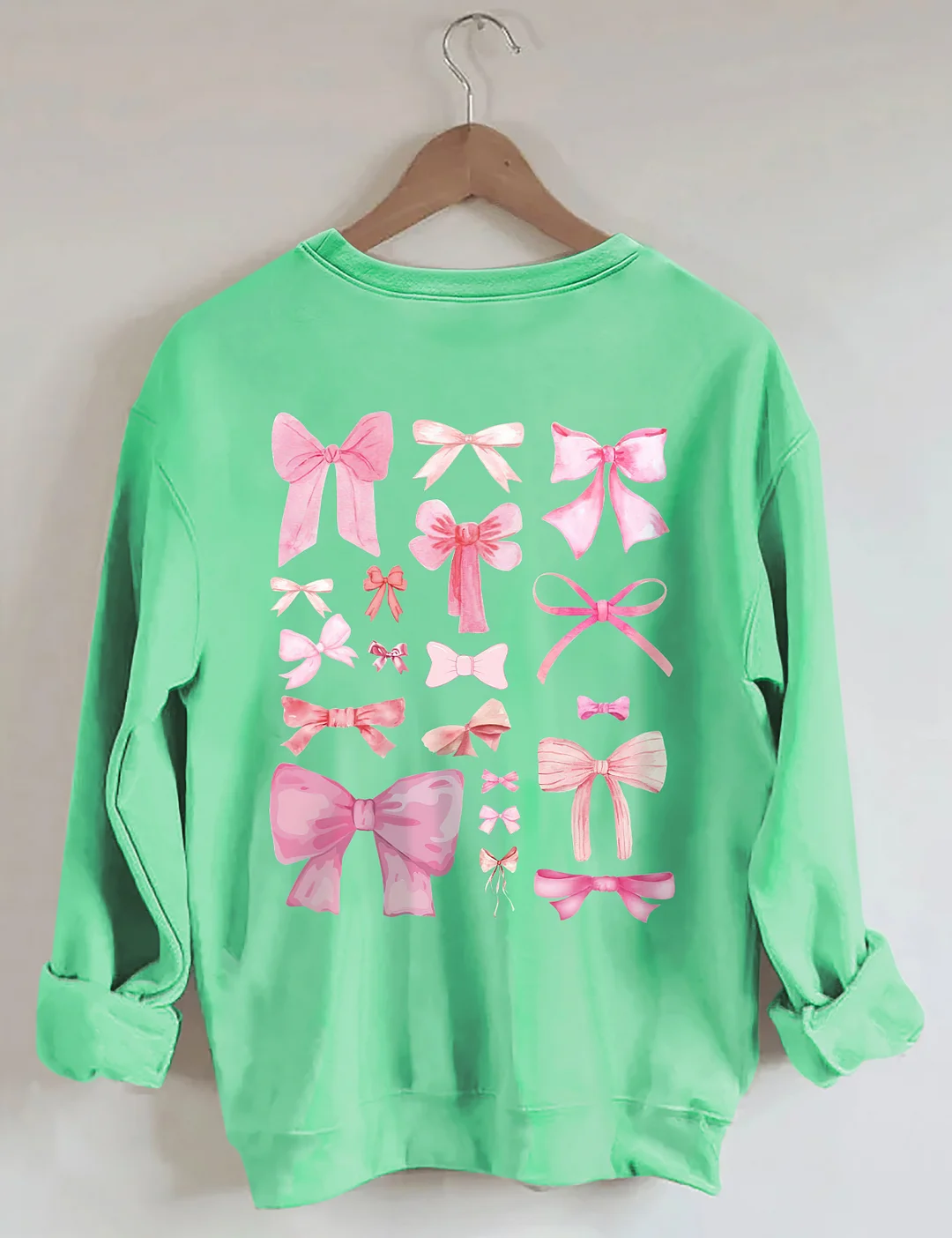Coquette Pink Bow Y2K Sweatshirt