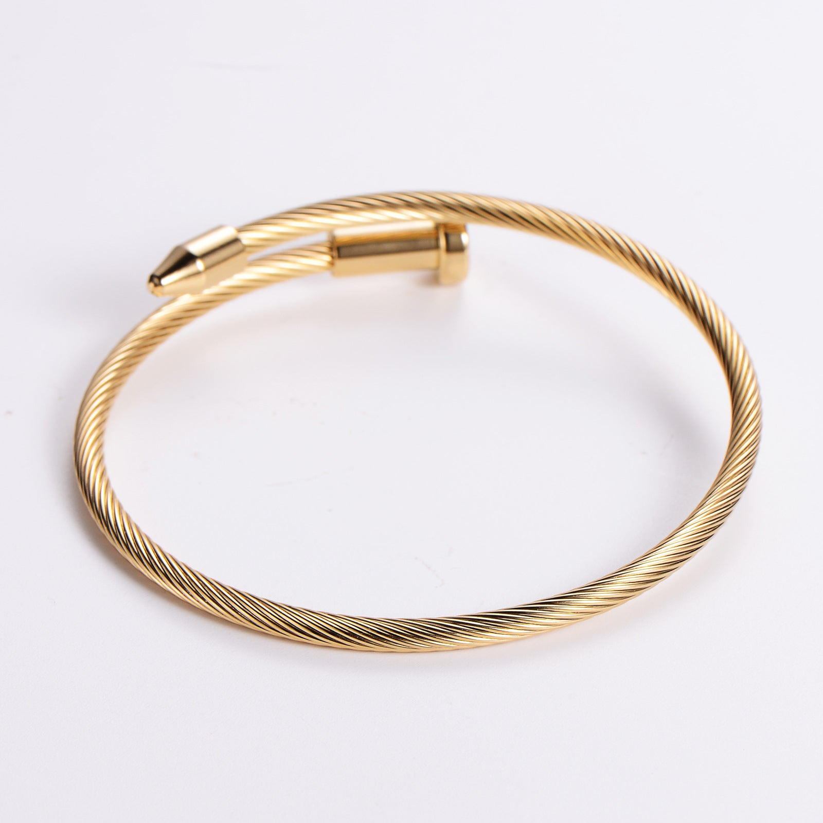 Studded Stainless Steel Electroplating Bangles