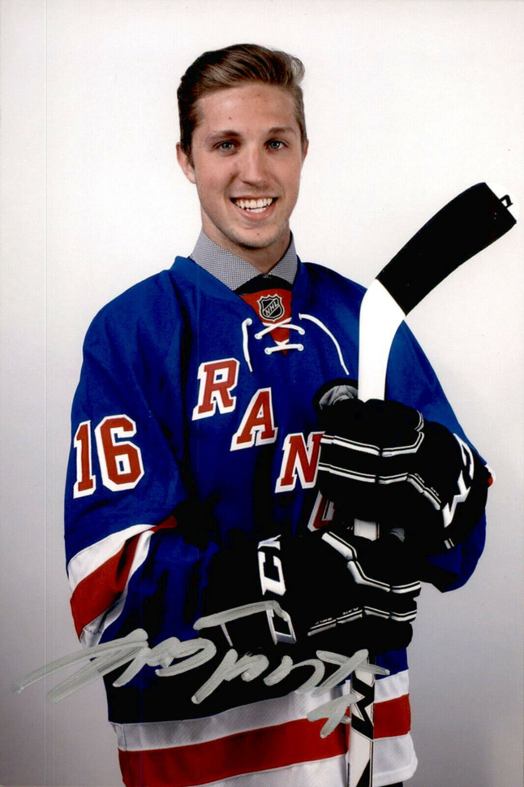 Gabriel Fontaine SIGNED 4x6 Photo Poster painting NEW YORK RANGERS