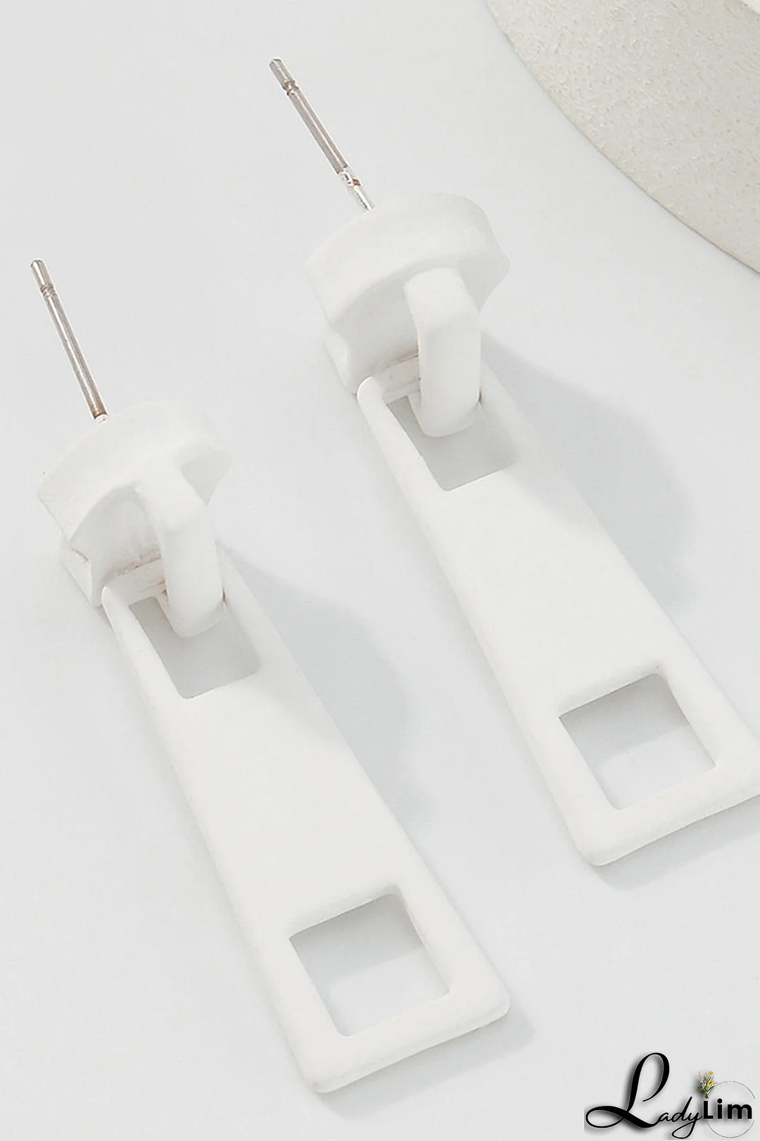 Candy Color Metal Zipper Earrings