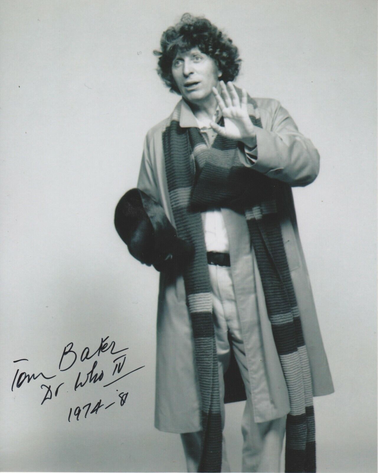 Tom Baker Dr Who Original Autographed 8X10 Photo Poster painting #14