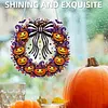 Pumpkin Wreath DIY Acrylic 5D Crystal Diamond Gem Art Hanging Ornament