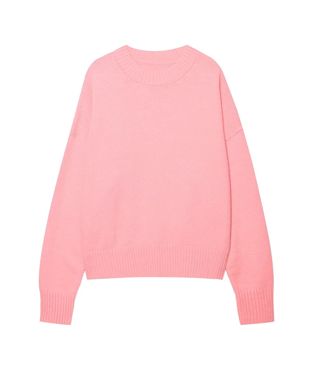 Nigikala Nigikala Women's New Fashion Simple Round Collar Collar Soft Knit Shirt 2142186