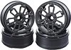 AMK 64x30mm Carbon Fiber Wheels Rim for RC Competition Crawler MOA RC4WD Bully 2 XR10 RS10 Motor On Axle 2.2 Tires 4Pcs(B)
