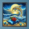 Diamond Painting-DIY Full Round Drill Dolphin(40*40 CM)