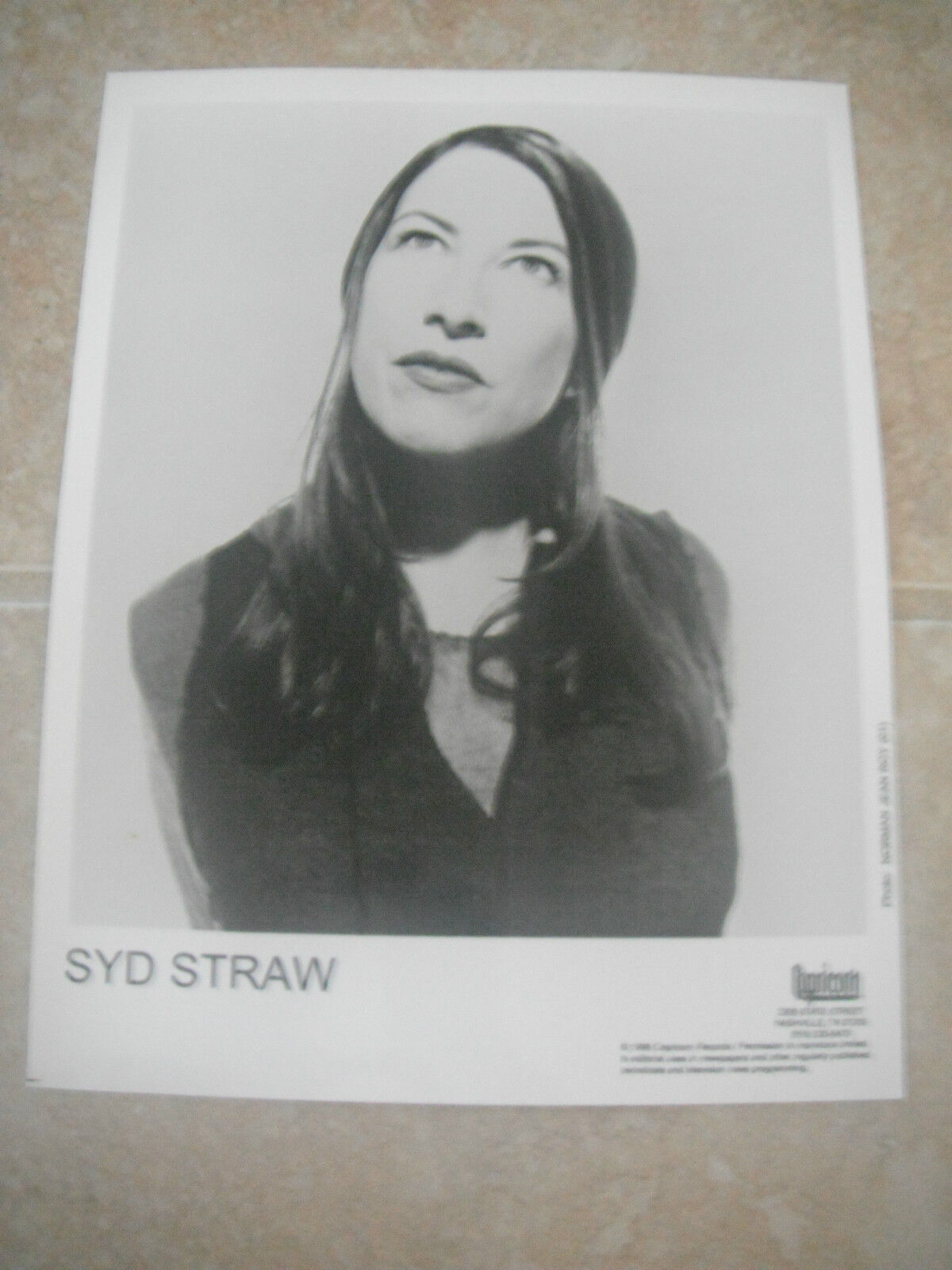 Sid Straw B&W 8x10 Promo Photo Poster painting Picture