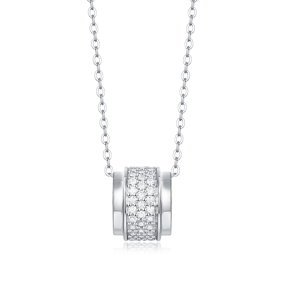 D Color 0.69cttw Trendy Moissanite Pendants Necklace for Women 925 Silver Luxury Sparkling Diamond Necklace with Certificate
