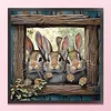 Frame Rabbit-11CT Stamped Cross Stitch 40*40cm tapestrymarket