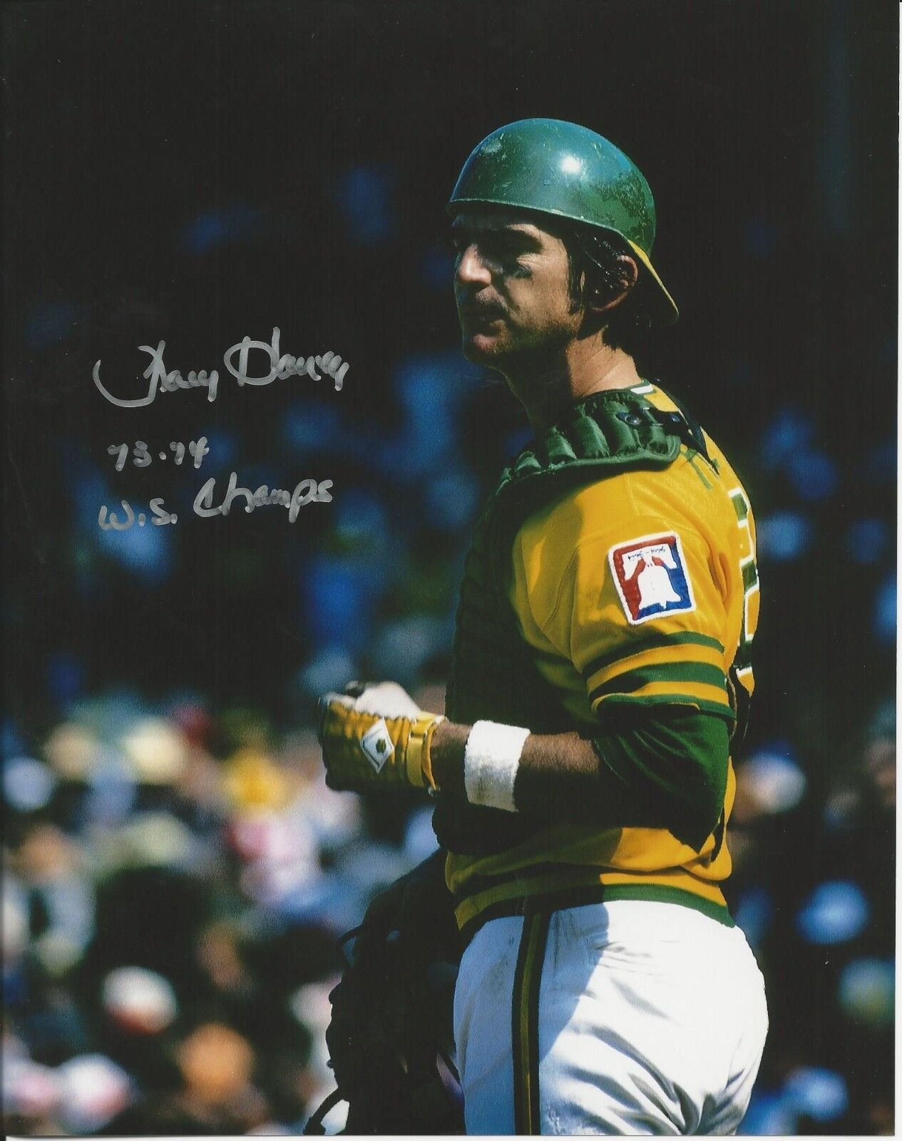 AUTOGRAPHED Larry Haney Oakland A's 73-74 WS Champs