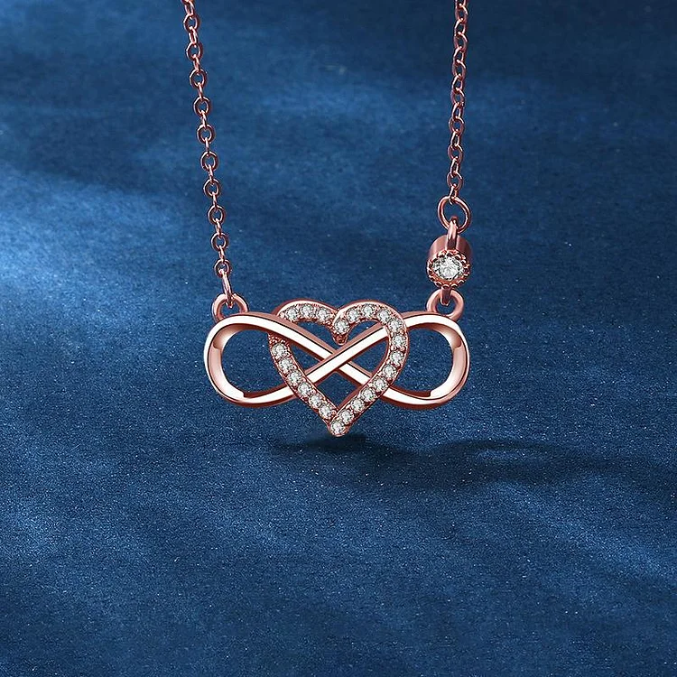 S925 I Love You To Infinity And Beyond Infinity Love Necklace