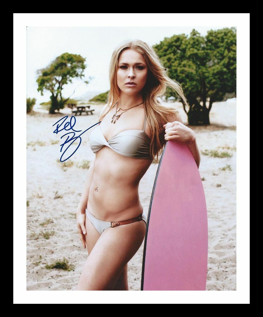 Ronda Rousey Autograph Signed & Framed Photo Poster painting 9