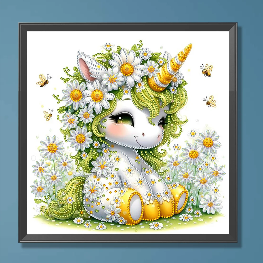 Diamond Painting - Partial Special Shaped Drill - Unicorn(Canvas|30*30cm)