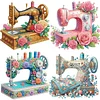 (US Local)4Pack Sewing Machine-Crystal Rhinestone Diamond Painting(30x30cm)