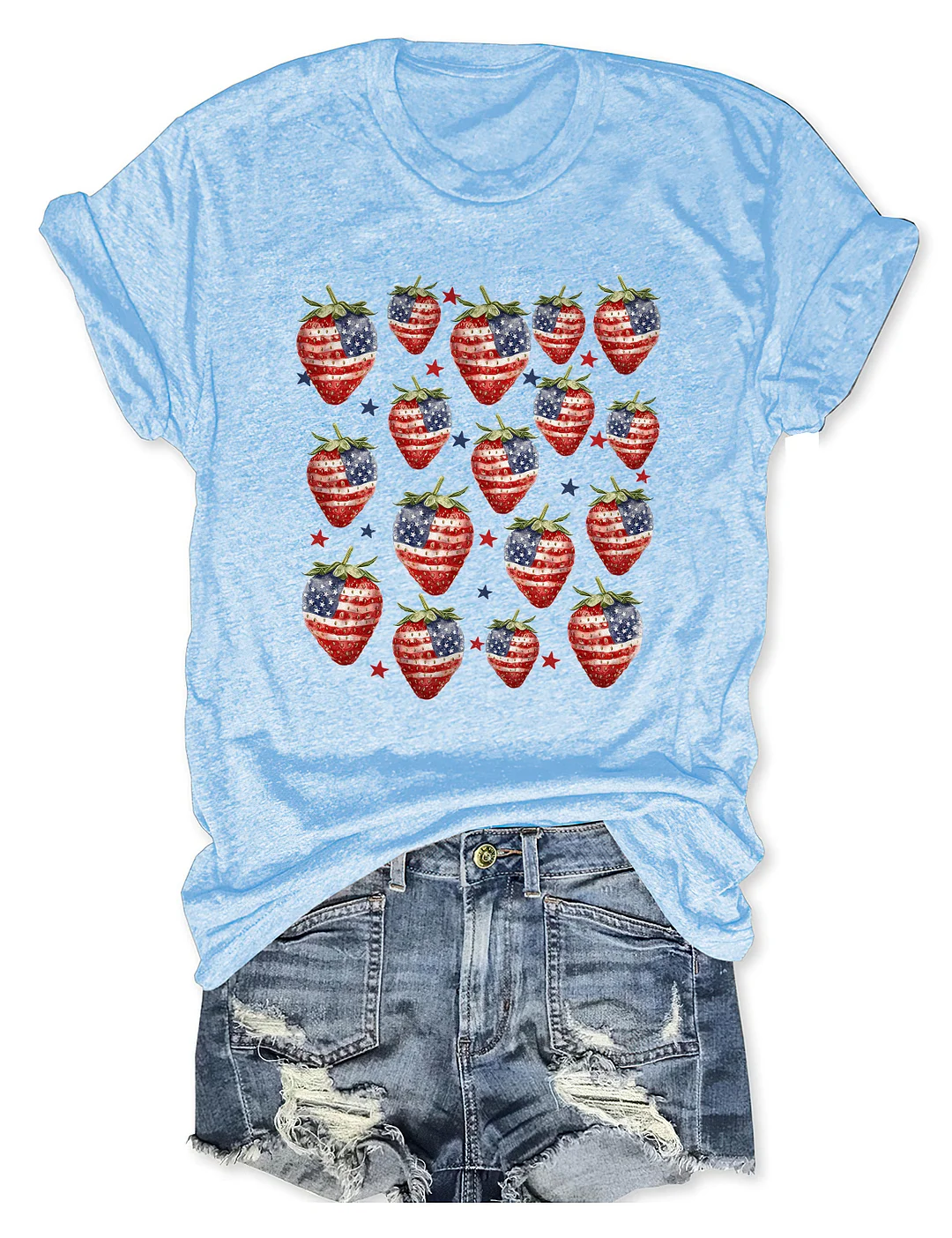 4th Of July Strawberries T-Shirt