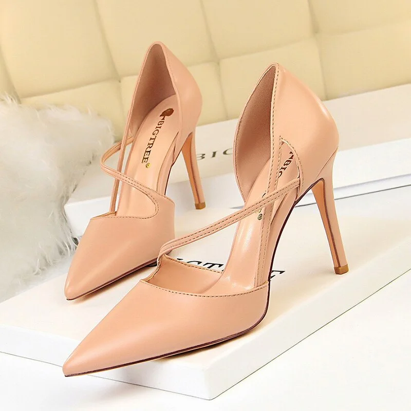 2019 New Summer Luxury Woman Fetish Yellow High Heels Female Classic Strap Blue Sandals Pink Pumps Lady Sexy Shoes 830-1