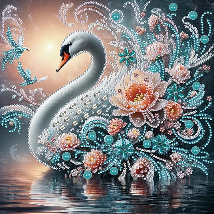 Swan 30*30cm (Canvas) 30*30cm Drill Diamond Painting gbfke