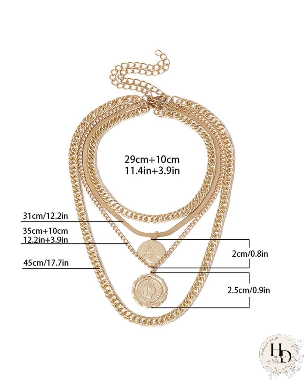 Soild Color Hip-hop Metalic Round Lace Tag Chain Necklace
