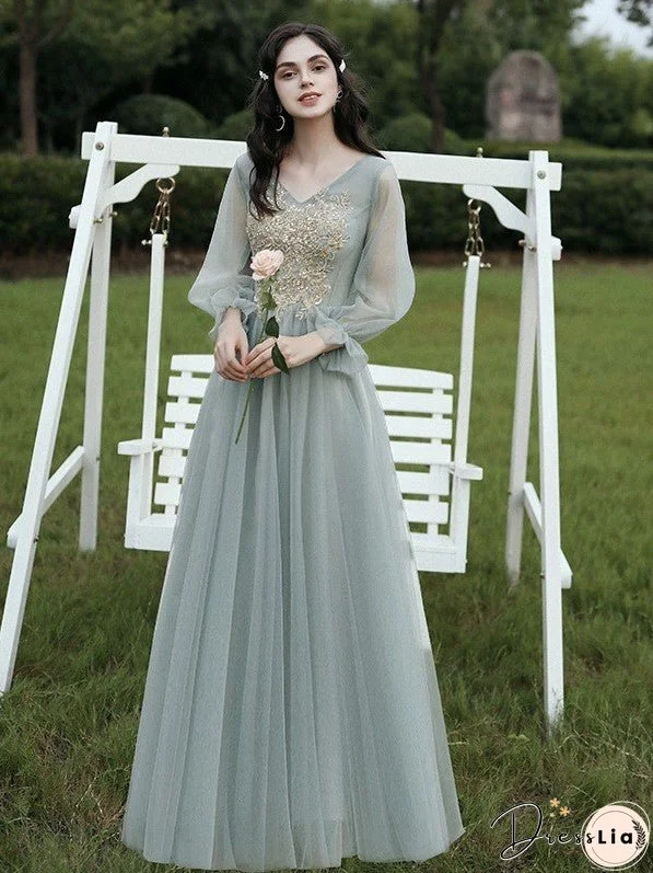 Green Temperament Evening Dress Bridesmaid Dress