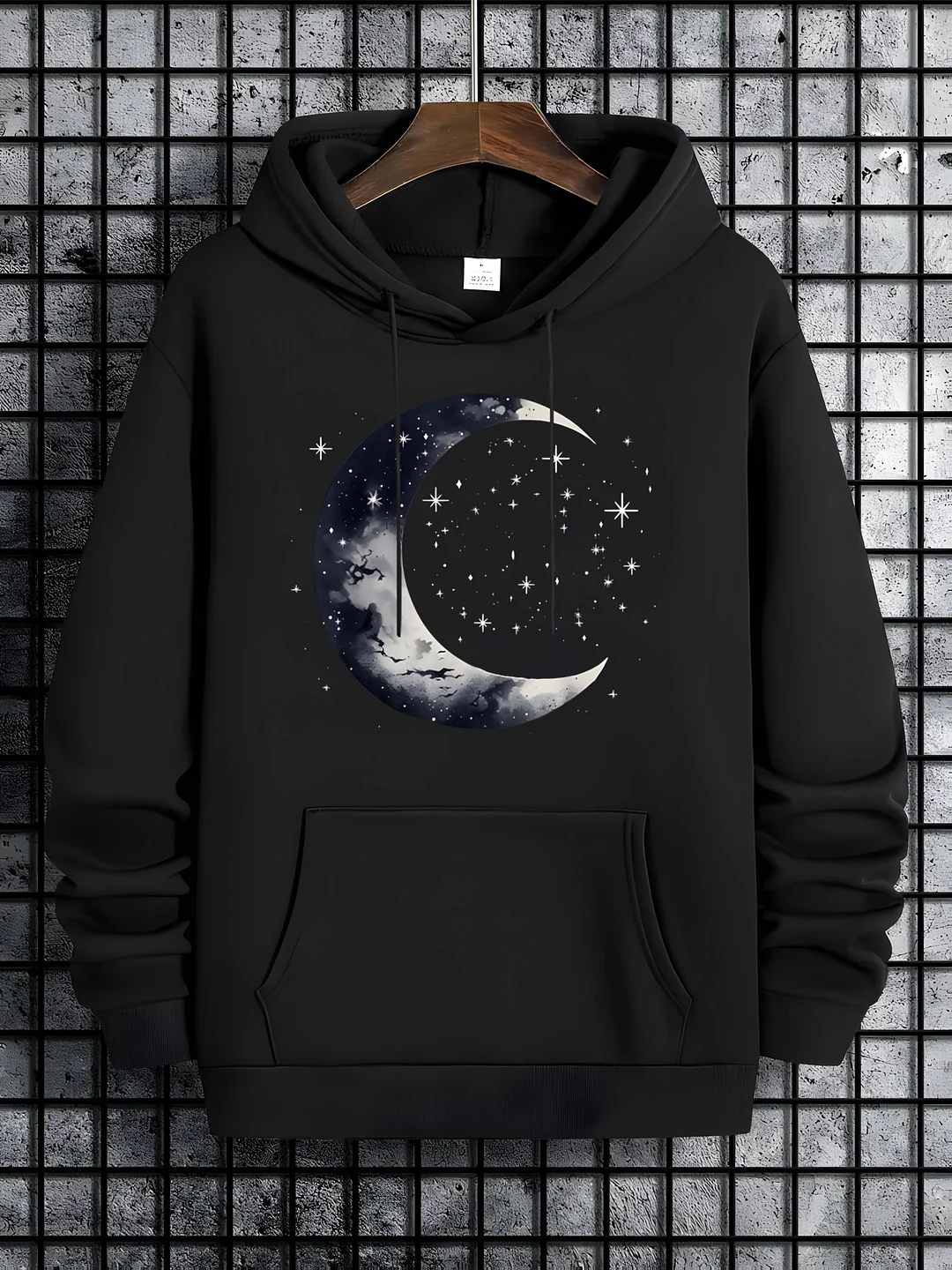 Women's Large Size Athletic Sweatshirt - Soft Non-Stretchy Fabric Workout Pullover With Crescent Moon Graphic - Gym, Lounge, Casual Attire - Machine Washable Women's Sportswear, Workout Shirt, Casual Gym Apparel, Sporty Casual Look, Durable Sportswear | IFYHOME