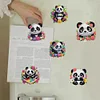 (US Local)6Pcs Acrylic 2D Flat Pandas Diamond Painting Fridge Magnet for Fridge Whiteboard
