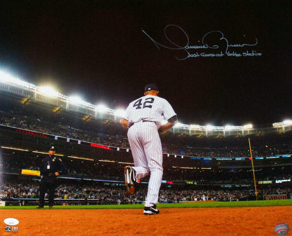 Mariano Rivera Signed 16x20 NY Yankees Out of Dugout Photo Poster painting W/ Insc- JSA Auth