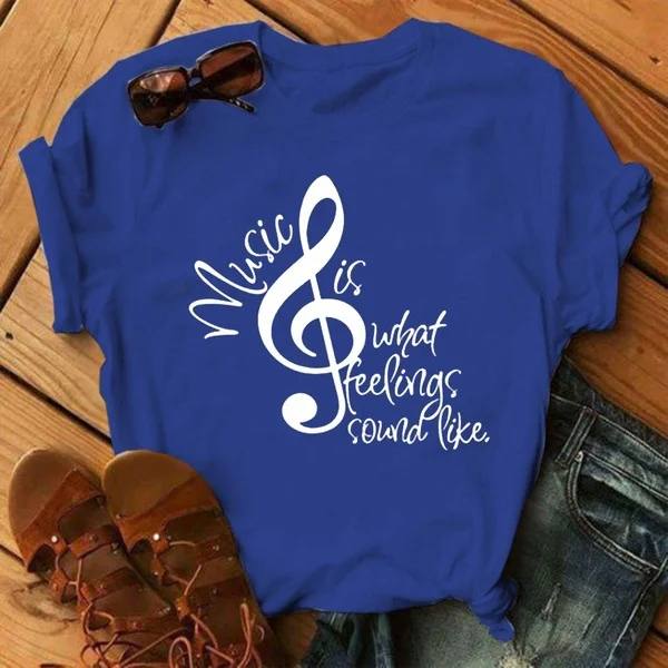 Summer Sheet Music Short Sleeve T-Shirt